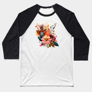 Fall Flowers Baseball T-Shirt